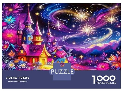 Fantasy Nachtlandschaft Premium Familienpuzzle, Der Dschungelbuch 1000 Teile Premium Karton, Familienspiel, Urlaubsaktivität, Perfektes Hausgeschenk 70x50cm/1000pcs
