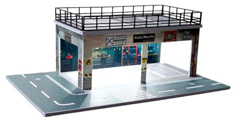 Chosertory Maquette de Diorama D'un Atelier de Parking à L'échelle 1:64 pour