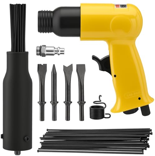2 in 1 Air Needle Scaler, 4500 BPM High Impact Pneumatic Chisel Hammer Kit
