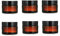 Brown Glass Cosmetic Tinted Jars 10ml with Black Screw on Lids, Travel/Sample Size Small Cosmetic Containers for Creams, Lotions & Cosmetics - 10ml Pots (6 Pack)