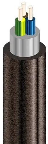 EDELIZON Erdkabel NYY-J 25m 3x2,5 mm² | VDE Starkstromkabel | Verwendung bei Elektroinstallation, im Innen- und Außenbereich, bei direkter Verlegung im Erdreich