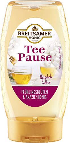Breitsamer Honig Spender Teepause Akazie Frühlingsblüte 350g - Aromatisch blumiger Honig aus Akazie und Frühlingsblüten, ideal zum Süßen (1 x 350g)