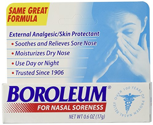 Boroleum 6 tube pack - Skin Protectant and Analgesic Ointment for Nasal Soreness -