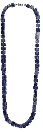 Budawi® Sodalith Edelstein Kette Halskette Würfel Karabiner Verschluss