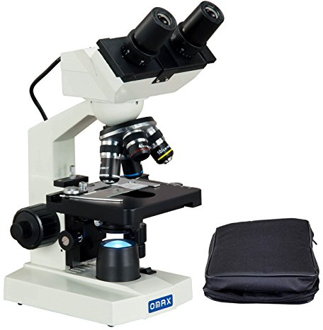 AmScope MD82ES10-A188V OMAX Eingebautes digitales 1,3-Megapixel-LED-Mikroskop mit binokularer Verbindung und Vinyl-Tragetasche, 40X-2000X
