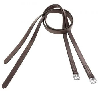 USG Correa de estribo Basic de piel, marrón, 160 cm