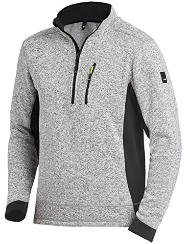 FHB Strick-Fleece-Troyer Patrick Größe L, 1 Stück, grau/schwarz, 79597-1120-L