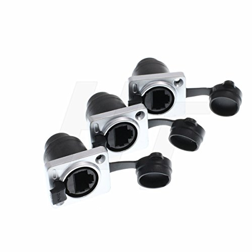 HangTon Connect HT RJ45-Buchse, Ethernet-Panelmontage, geschirmte, wasserdichte Buchse, Durchführung, Gehäusebuchse, 3 Stück
