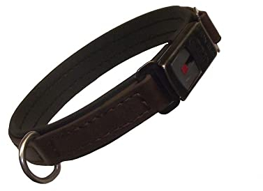 MJH Super Heavy Biothane Halsung Maja 25mm breit braun auf schwarz mit Sprenger ClickLock Verschluss (50/51cm)
