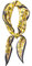 Becksöndergaard Tuch Damen Nightin Siru Yellow Seidentuch Blumen Print Gelb 100% Seide 112x37 cm - 2001650008-405