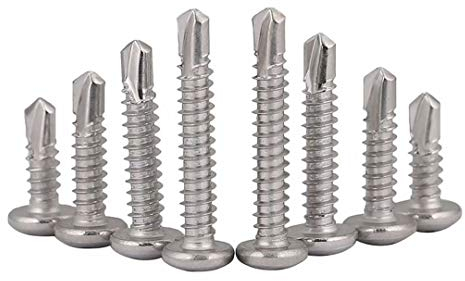 BOZONLI Schrauben Bohren, Endstückschrauben, Linsenkopf Kreuzschlitz Selbstbohrend Selbstschneidende Metallschrauben für Blechbefestigung, M5.5×25mm,10 pcs