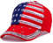 Baseballkappe mit patriotischer amerikanischer Flagge, USA-Glitzer-Hut für Herren und Damen, Sommer-Sonnenkappe, Rot/Ausflug, einfarbig (Getaway Solids), Einheitsgröße