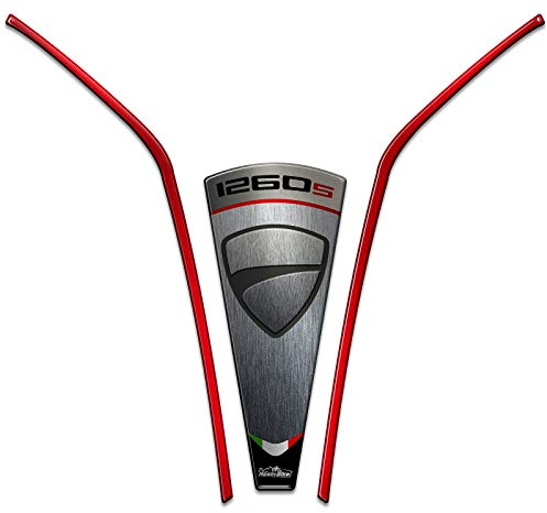 Resin Bike Adesivi Moto Compatibile con Ducati Multistrada Grand Tour 1260 S 2018 2020. Protezioni Parafango Posteriore da Urti e Graffi. Adesivi Resinati con Effetto 3D