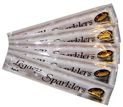 EXCLUSIVE ONLINE 25cm (10) Legacy Handheld Sparklers (6 Packs (30 Sparklers)) Perfect for Bonfire Night Halloween Christmas New Year Birthday Anniversary and Other Celebrations