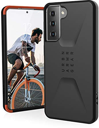 Urban Armor Gear Civilian Schutzhülle Samsung Galaxy S21 5G (6,2) Hülle - (Wireless Charging kompatibles Cover, Sturzfeste Handyhülle, Ultra Slim Bumper) - schwarz, 21281D114040