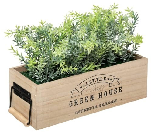 Atmosphera - Jardinera Artificial Casa - Madera - H24-5 cm