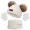 Beifon Kinder Wintermütze, Schal und Handschuhe Set - Strickmütze für Mädchen und Jungen - Warme Winter Beanie Hut mit Rundem Schal für 3-8 Jahre