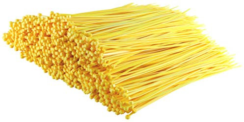 Gocableties Yellow Cable Ties, 300mm x 3.6mm, Bulk Pack of 1000, 12” Premium Nylon Zip Ties, Multi-Purpose Plastic Tie Wraps, Secure Self-Locking Mechanism, for Home, Garden, Office and DIY
