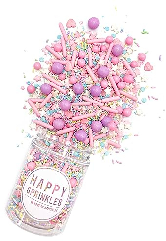 Happy Sprinkles Pastel Vibes 90g | Bunter Streusel Mix Mit Schokolade Zum Dekorieren | Ideale Tortendeko | Für Kekse, Eis & Kuchen Geeignet