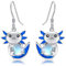 Axolotl-Ohrringe Sterlingsilber Blau Axolotl-Ohrringe mit Mondstein süße Tierohrringe Schmuck Geschenke für Frauen und Mädchen