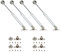 Bohaner 4 x Gasdruckfeder 200N Gasdruckdämpfer Schranktürscharniere Heben Sie Frühling Klappe Gasstrebe Unterstützung Stay Bar Küche Schrank Box Druck (Silber)