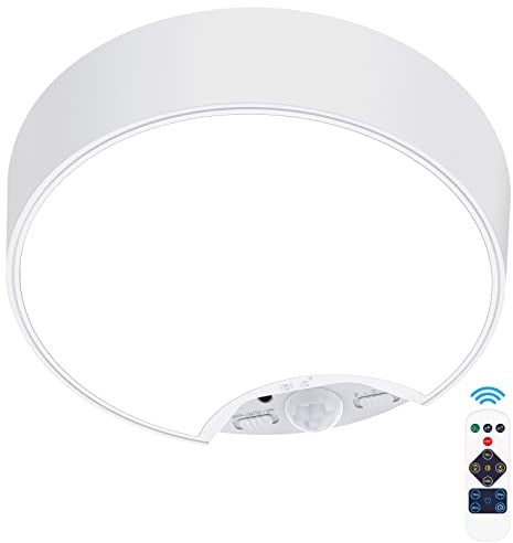 BLS Ceiling Lights Motion Sensor Lights Indoor, 120 LED Lights Battery Powered with Remote, Ultra Bright Lights for Closet Pantry Laundry Toilet Garage Stair Hallway 400LM(Battery Not Included)