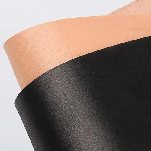 UANGLI Primera Capa de Cuero curtido Vegetal, Piel Genuina, Cuero de Vaca, Color Negro, Pintura de 4mm de Espesor para Piel, Color Negro