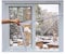 Reuvv Magnetisches Fensterisolierungs-Set – robuste Fensterisolierungsfolie mit Vollrahmen-Magnetstreifen-Fensterabdeckungen, um Kälte draußen zu halten, im Winter warm und im Sommer kühl zu halten