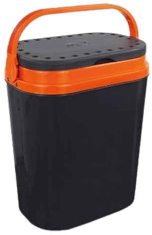 Briconess.com Frigo passivo da campeggio portatile 12 litri 30x20x40 cm nero e arancione Solaris Orange Giò Style