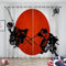 loyaltyer Rideau Occultant Blanc, Art Japonais Rideau Occultant Thermiques Lot de 2 Panneaux 132x160 cm, Oeillets Rideau Chambre Fille Enfant Garcon, Salon Dressing Cuisine Rideau Separation