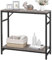 Livofloral Table console étroite à 2 niveaux, table de canapé fine, table de canapé industrielle avec 2 barres de soutien, petites tables d'appoint pour salon, chambre à coucher, couloir, foyer, gris