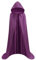 Proumhang Cape à capuchon Violet Foncé Déguisement Adulte Costume Halloween Carnaval Noël 2XL