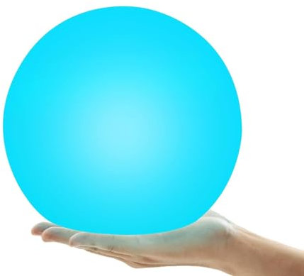 WISEAL Waterproof 6-Inch LED Floating Pool Lights, Rechargeable Orb Night Light for Kids, 16 RGBW Color-Changing Light Up Ball, Hot Tub Lights, Pool Accessories, Remote Control (1Pack)