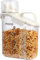 ZEBAN Small Cereal Containers 1.5L Airtight Dry Food Airtight Dry Food Storage Containers with Pouring Spout Dry Food Dispenser for Flour, Sugar, Rice, Oats