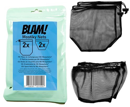 BLAM! Mostiky Nets Compatible avec Biogents BG-Mosquitaire 2X Sacs de Capture et 2X Filets de sécurité. Rechange pour piège Moustique