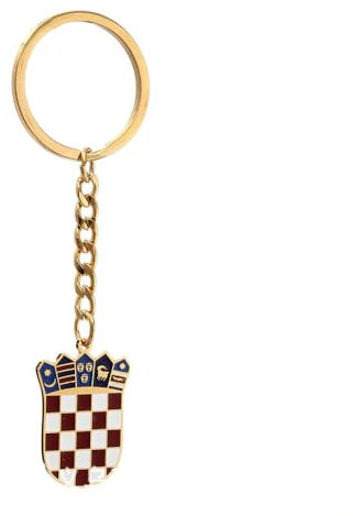 JEDTAKCT Schlüsselanhänger Mit Landkarte Und Flagge Von Kroatien – Geometrischer, Tropfender Ölumriss Der Landeskarte, Tragbarer Schlüsselanhänger, Modisches Schlüsselanhänger-Accessoire Mit Landesk