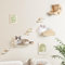 ARTETHYS Cat Climbing Shelves, 3-Step Wall Perch with Moon Cat Bed & Beige Condo House