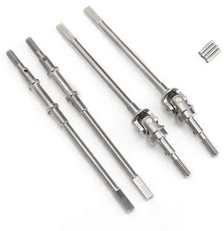 Hapivida RC Antriebswelle, Edelstahl RC Car Vorder Hinterachs Antriebswelle Kompatibel mit SCX10 II 90046 90047 RC Car Modell