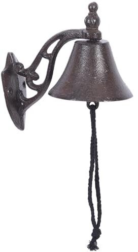 Sonnette Rétro en Fer Cloche Suspendue Ancienne Cloche De Ferme Sonnette De Porte Cloches Vintage Cloche Murale Petites Cloches Sonnettes De Porte Anciennes Corde De Coton PRETYZOOM