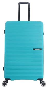 SAXOLINE Reisekoffer – Größe L – Kollektion Fiesta – Maße: 75 x 47,5 x 30 cm – Fassungsvermögen: 107 l – Gewicht: 4,4 kg, türkis, Modisch