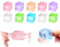 10 Pcs Mini Ice Cube Squeeze Toys Stress Relief Sensory Balls Toys Cute Ransparent Cube Sensory Toys Age 14+ for Adult( (Random Color)