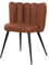 KAWOLA Polsterstuhl Leder Cognac Esszimmerstuhl JADA, Esszimmerstühle mit Metallbeinen, Stuhl Küche
