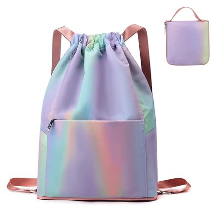 RisePlus Mochila Cuerdas para Mujer Hombre, Impermeable Saco de Cuerdas Gran Capacidad Mochila Deportiva para Gimnasio Playa Natación Viaje