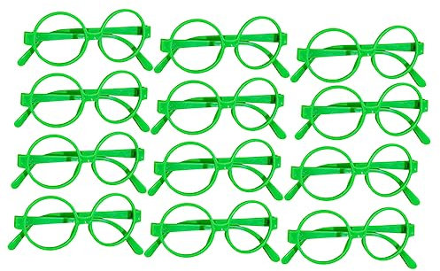 DIKACA 30 Stück Rundes Brillengestell Retro-brille Computerbrille Für Partygeschenke Runde Brille Rahmen Faltbar Gläser Lupe Teenager Jungs Green Plastik