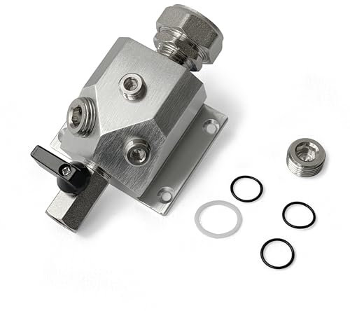 Aluminum Manifold Kit 1/2 NPT input, 1/2,1/4 NPT output for 3/4 Air Compressor Manifold Block piping System Manifold Bar with #F23033 | 1PCS
