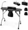 COSTWAY Folding Manicure Nail Table, Portable Nail Station Beauty Technician Desk with Dust Collector, LED Lamp, Wrist Pad, Lockable Wheels & Carrying Bag, Mobile Professional Spa Salon Table (Black)