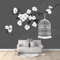 Papier Peint Panoramique Cage À Oiseaux En Fleurs De Cerisier Gris 400x280 cm Papier Peint Intissé Mural, Poster Geant Mural 3D, pour Salon Chambre d'enfants restaurant Décoration Murale