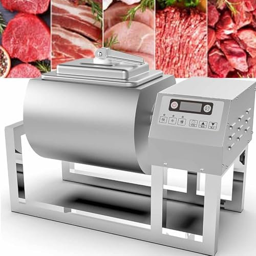 PixCy Vakuum Tumbler 18 Liter Volumen Kommerzielle Vakuum Marinator Zum Schonend Mischen,Marinieren,Einsalzen Und Poltern Von Fleisch Unter Vakuum,Bidirektionale Rotation