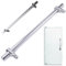 Poignée de porte de douche, poignée porte douche en verre coulissante réglable avec barre serviette simple, remplacement en alliage en aluminium pour salle bain intérieure et extérieure