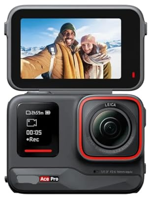 Ace Pro: action cam impermeabile progettata in collaborazione con sensore di punta da 1/1,3 e riduzione del rumore AI(With 128G)